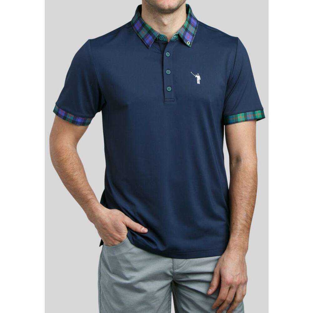 William Murray Men’s Family Ties Performance Golf Polo Navy Size XXL Logos